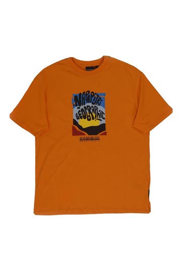 Napapijri T-shirt Jongens in maat 176 Oranje, Verzenden, Zo goed als nieuw, Napapijri, Jongen of Meisje