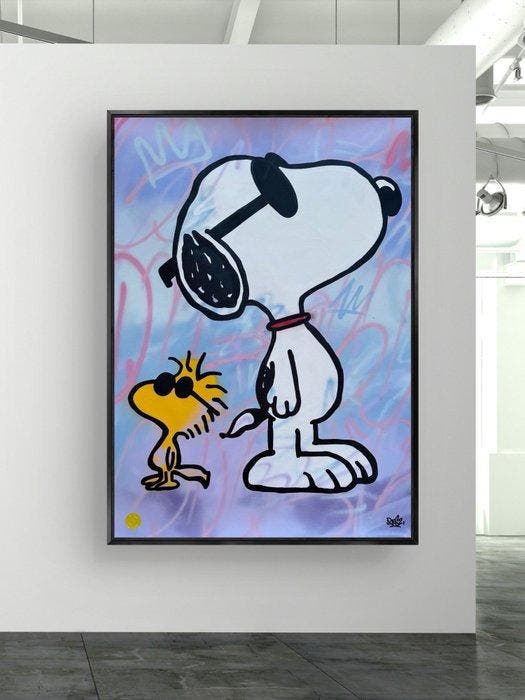Alessandro Chindamo (1987) - Snoopy and Woodstock, Antiek en Kunst, Kunst | Schilderijen | Modern