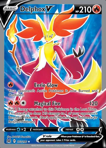 Delphox V 173/196 lost Origin, Ophalen of Verzenden, Nieuw, Losse kaart, Foil