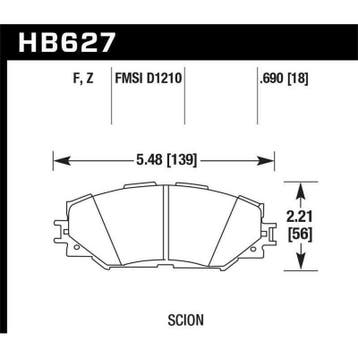 Hawk 08-11 Scion xB / 08-10 Scion xD / 09-10 Toyota Corolla, Ophalen of Verzenden, Nieuw