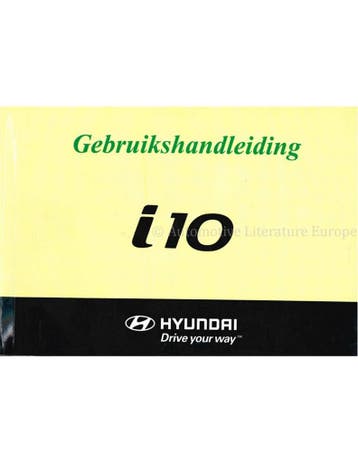2008 HYUNDAI I10 INSTRUCTIEBOEKJE NEDERLANDS, Auto diversen
