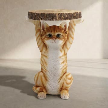 *WOONWINKEL* Kare Design Animal Bijzettafeltje Oranje Kat, Huis en Inrichting, Verzenden, Nieuw