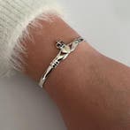 Zilveren Claddagh bangle armband, Sieraden, Tassen en Uiterlijk, Armbanden, Verzenden, Nieuw, Zilver
