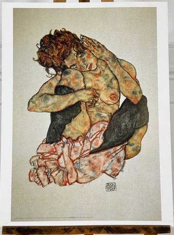 Egon Schiele - Donna accovacciata, 1917
