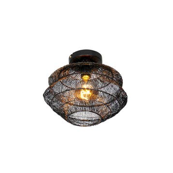 Oosterse plafondlamp zwart 25 cm - Vadi, Verzenden, Nieuw