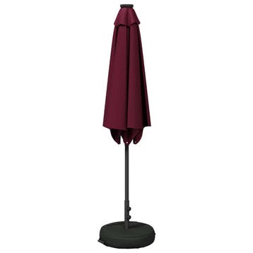 vidaXL Tuinparasol met LED-lampen en voet 2,7 x 2,7 m, Verzenden, Nieuw, 2 tot 3 meter