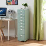 Kantoorkast Kökar op wielen 109x28x41 cm mintgroen [en.casa], Zakelijke goederen, Verzenden, Nieuw in verpakking