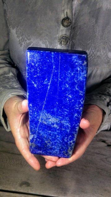 lapis lazuli Diamant gepolijst - helderblauwe steen -