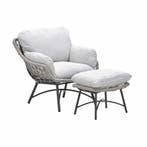 Garden Impressions Selene loungestoel incl voetenbank - rope, Verzenden, Nieuw