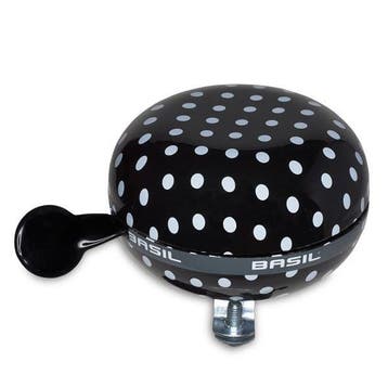 Basil bel Ding Dong 80mm Dots zw/wt, Fietsen en Brommers, Verzenden, Nieuw