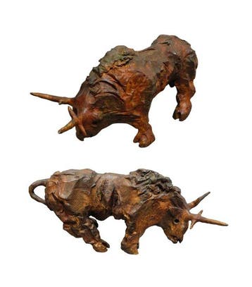 Ripollés (1932) - sculptuur, Toro puñales - 50 cm -, Antiek en Kunst