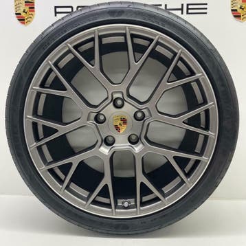 Porsche 992 2/4 ORIGINELE 20/21 RS Spyder met zomerbanden, Ophalen, Gebruikt, Banden en Velgen, 21 inch