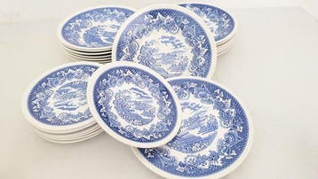 Ceramica Fontebasso - Tafelservies (24) - English Style -, Antiek en Kunst, Antiek | Meubels | Tafels