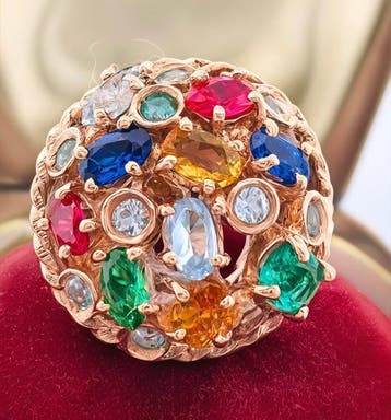 Zonder minimumprijs - Ring - 9 kt. Roségoud, Zilver, Nieuw