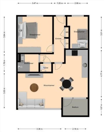 Te huur: Appartement Sweelinckstraat in Brunssum, Limburg, Brunssum, Appartement