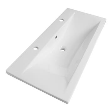 Brauer Halo Wastafel - 100 cm - met 1 Spoelbak en 2, Ophalen of Verzenden, Nieuw