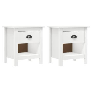 vidaXL Nachtkastjes 2 st Hill Range 46x35x49,5 cm massief, Verzenden, Nieuw, 45 tot 65 cm, Minder dan 55 cm