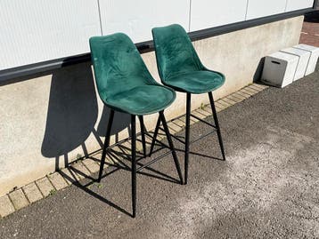 Gestoffeerde barkukken met rugleuning, Verzenden, Nieuw in verpakking