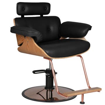 Gabbiano Florence Kappersstoel Zwart – Luxe Salonstoel met, Ophalen of Verzenden, Nieuw