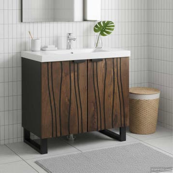 vidaXL Badkamertenk te kast Walnotenhout 62 x 33 x 58 cm, Verzenden, Nieuw