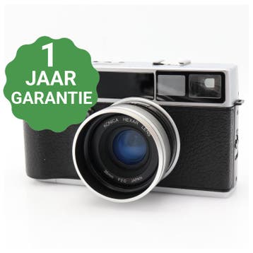 Konica Hexar AF Silver + HX 14 Flitser, Verzenden, Gebruikt, Konica