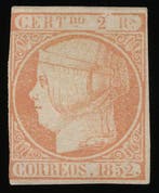 Spanje 1852 - Elizabeth II - Edifil - 14, Gestempeld