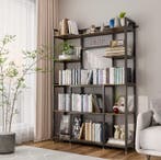 Nieuw: 5-Laags Industriële Boekenkast Keukenrek Vintage Hout, Huis en Inrichting, Kasten | Boekenkasten, Verzenden, Nieuw