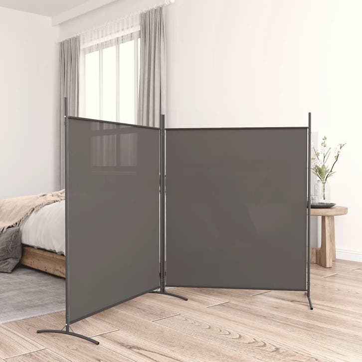 vidaXL Kamerscherm met 2 panelen 346x180 cm stof, Huis en Inrichting, Woonaccessoires | Kamerschermen, Nieuw, Verzenden