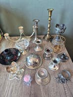 Kandelaar (16) - Verzilverd, Aardewerk, Metaal, Glas, Tin, Antiek en Kunst