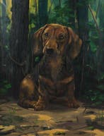 Siert Dallinga (1954) - Dog in forest