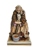 Capodimonte, Real Casa Ferdinandea - sculptuur, Mendiant, Antiek en Kunst