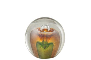 Presse Papier Druppel Glas Amber/Groen Groot, Verzenden, Nieuw
