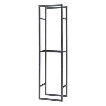 [en.casa] Brandhout rek Ulvila houtopslag 170x45x30 cm zwart, Verzenden