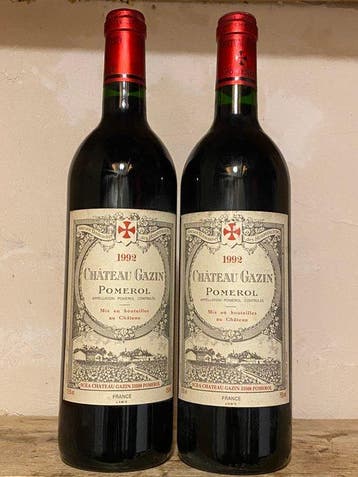 1992 Château Gazin - Pomerol - 2 Flessen (0.75 liter), Nieuw