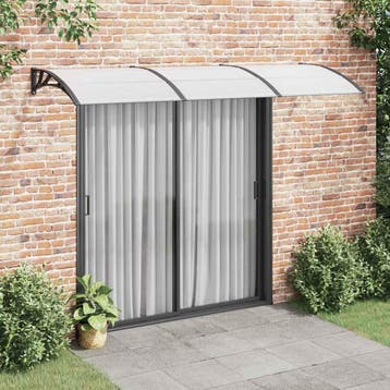 vidaXL Deurluifel 300x75 cm polycarbonaat zwart en, Verzenden, Nieuw