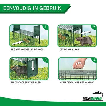 MaxxGarden Vangkooi - Rattenval opvouwbaar 60x18x20cm (Dier), Verzenden, Nieuw
