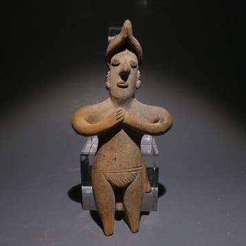 Colima, Westkust van Mexico Terracotta Figuur. 12 cm hoog.