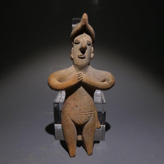 Colima, Westkust van Mexico Terracotta Figuur. 12 cm hoog., Verzamelen, Mineralen en Fossielen