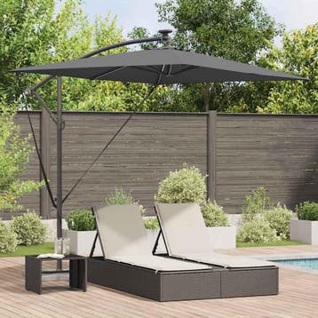 vidaXL Parasol Antraciet 294 x 200 x 270 cm Polyester en, Verzenden, Nieuw, 2 tot 3 meter