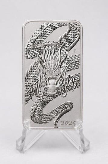 Australië. 1 Dollar 2025 Dragon Rectangular 1 oz Silver Coin