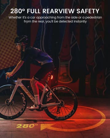 RAVEMEN TR250 Fiets Achterlicht - Oplaadbaar, 250 Lumen, Rem, Verzenden, Nieuw