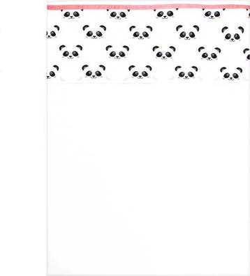 Panda Dreams - wieglaken katoen - 75 x 100 cm koraal, Verzenden, Nieuw