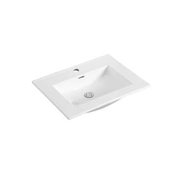 Sani Royal Wastafel Keramiek Flat 60 cm 1 kraangat, Doe-het-zelf en Verbouw, Nieuw