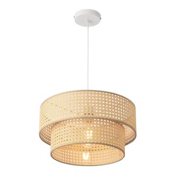 Design hanglamp Ascot 12xØ40 cm E27 wit rotan look lux.pro, Huis en Inrichting, Verzenden, Nieuw