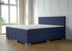 ACTIE! Boxspring Barcelona 160 200 Blauw, 200 cm, Modern, 160 cm, Verzenden