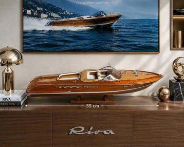 Magnifique Riva Aquarama 53 cm modelisme bois maquette 1:14, Nieuw