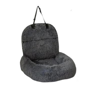Autostoel Hond Achterbank - Grijs - Fluffy - 70 x 60 x 50 cm, Verzenden, Nieuw