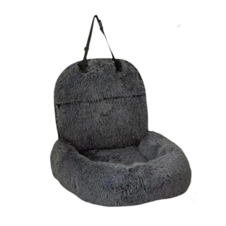 Autostoel Hond Achterbank - Grijs - Fluffy - 70 x 60 x 50 cm, Auto diversen, Auto-accessoires, Nieuw, Verzenden