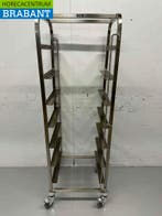 RVS Regaalwagen voor 7 waskratten waskorven 50 x 50 cm, Zakelijke goederen, Ophalen of Verzenden, Nieuw in verpakking