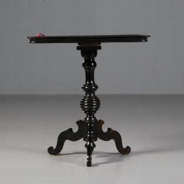 Wijntafel theetafel  Bijzettafel Willem III ca 1875  Zwart g, Ophalen of Verzenden